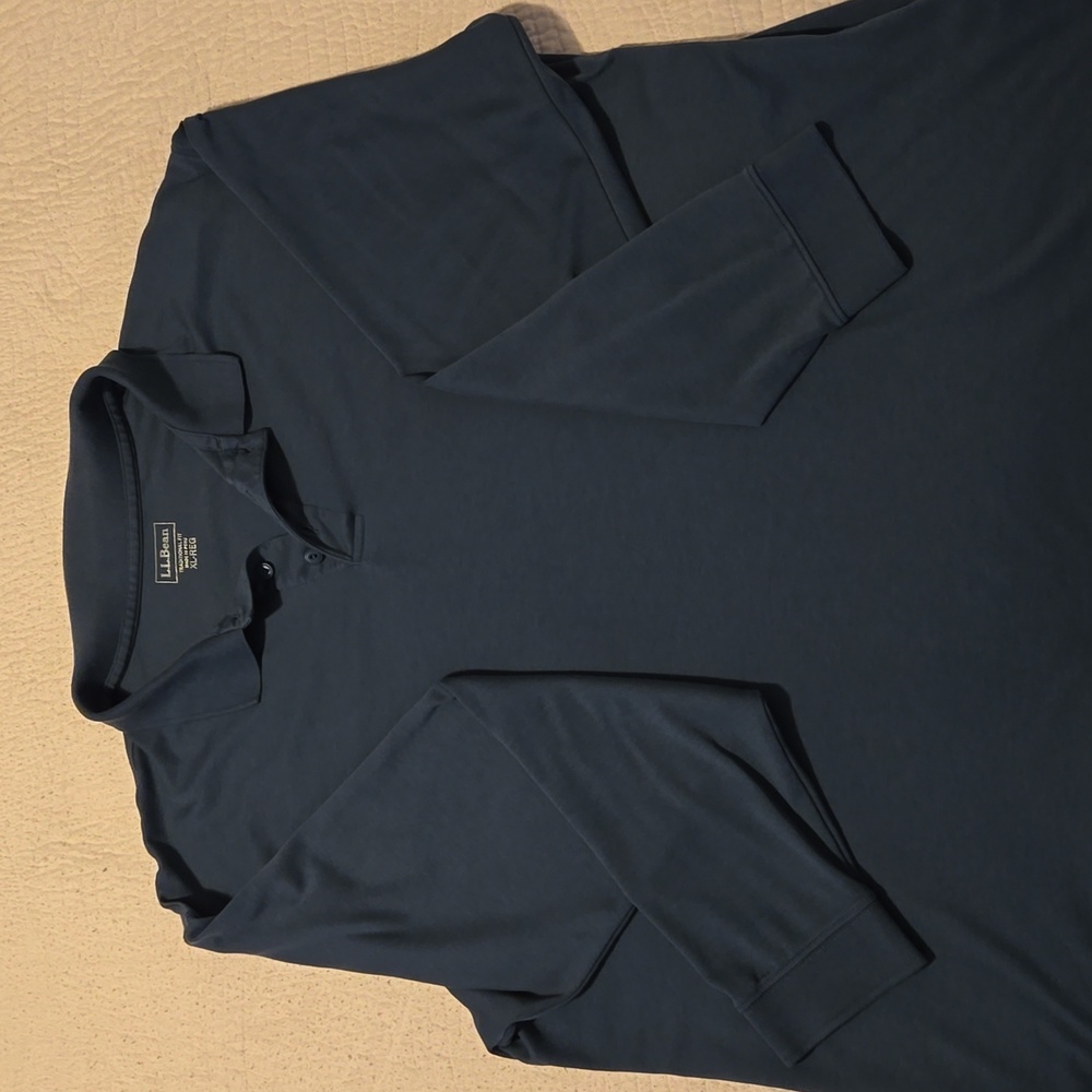 L.L. Bean long sleeve polo, soze XL - Picture 3 of 4